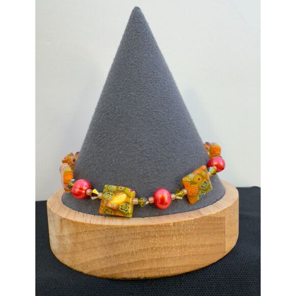 Vintage Millefiori Glass Bracelet - Picture 3 of 6